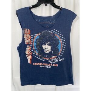 Vintage Bon Jovi 1987 Concert Shirt Cinderella Slippery When Wet Chopped